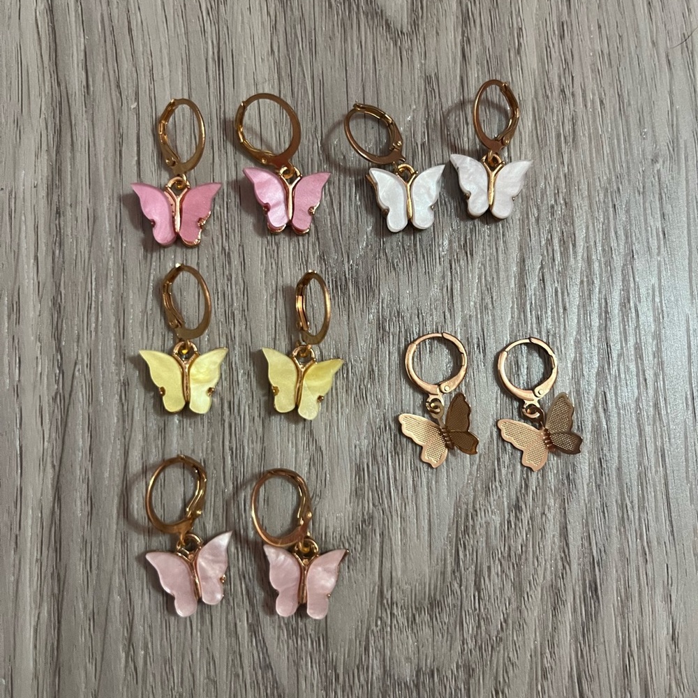 Butterfly Huggie Earrings (5)